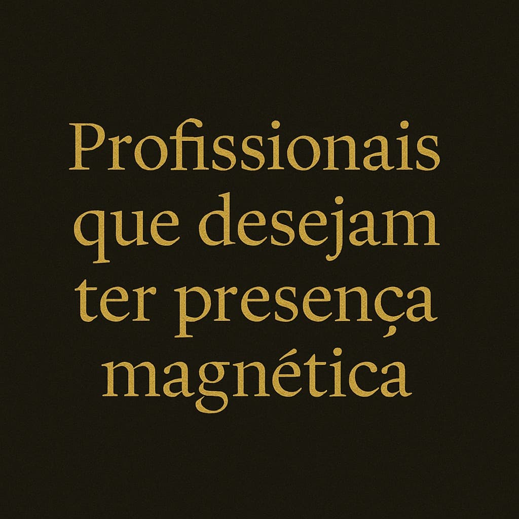 Profissionais que desejam ter presença magnética